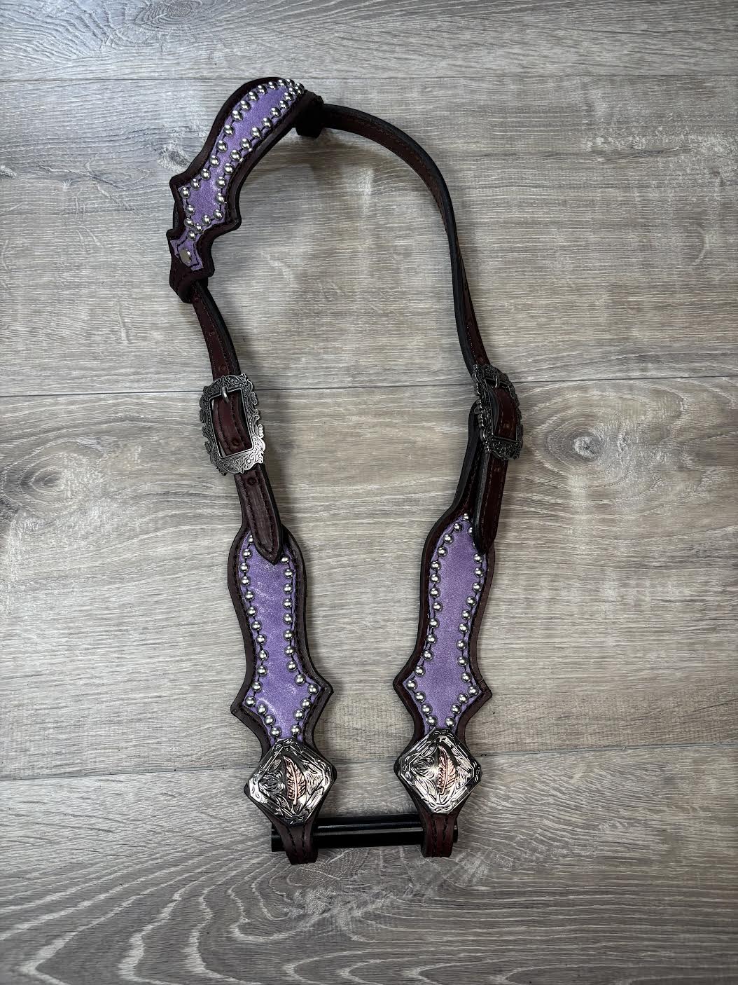 Lavender headstall and breastcollar set