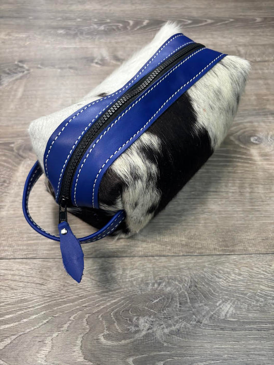 Travel Bag black and white hair on hide