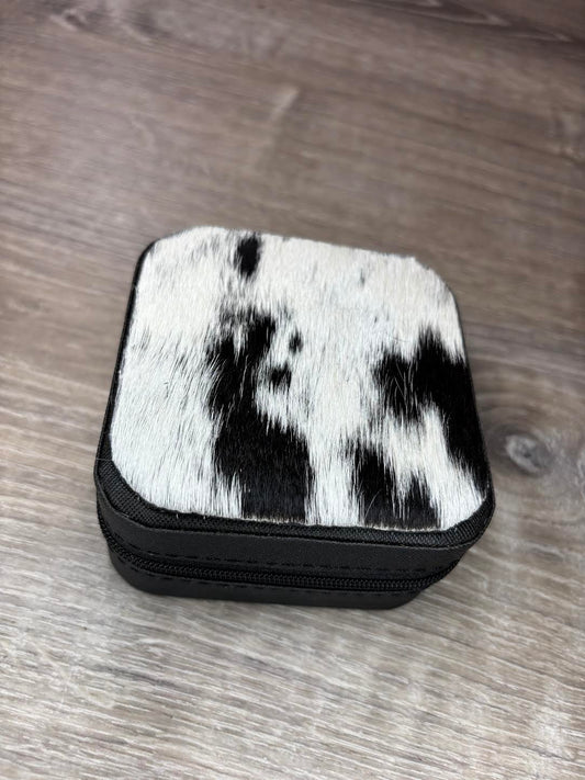 Jewelry box with b/w hair on hide
