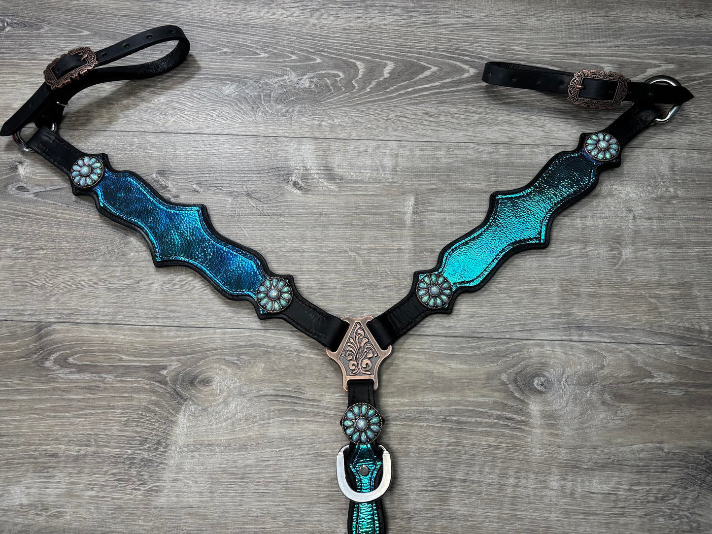 Transition headstall and breastcollar set