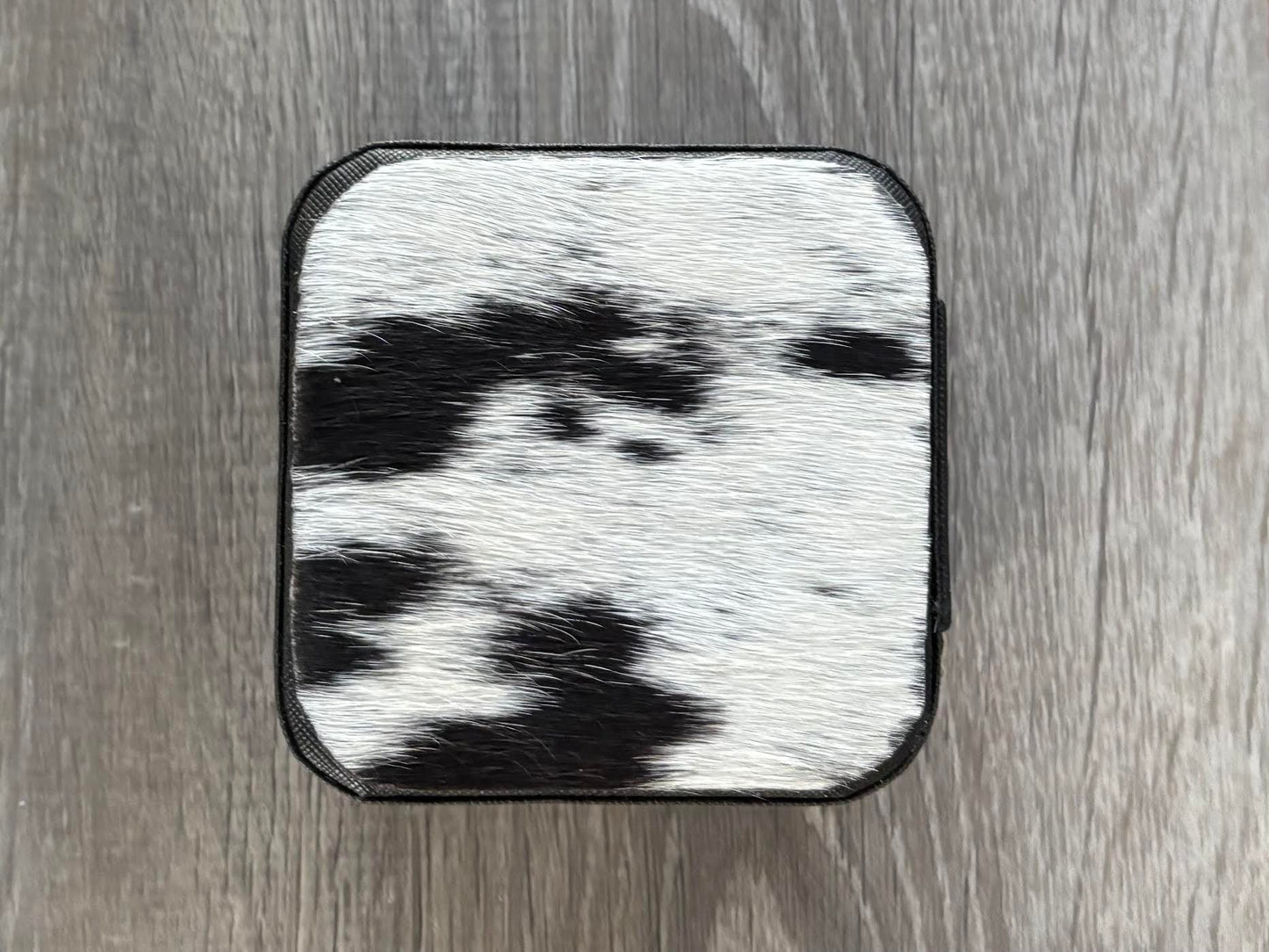 Jewelry box with b/w hair on hide