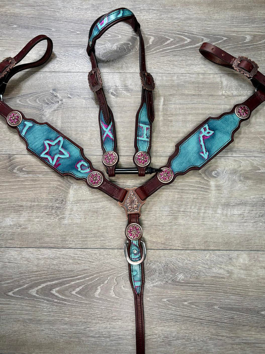 Brands headstall and breastcollar set