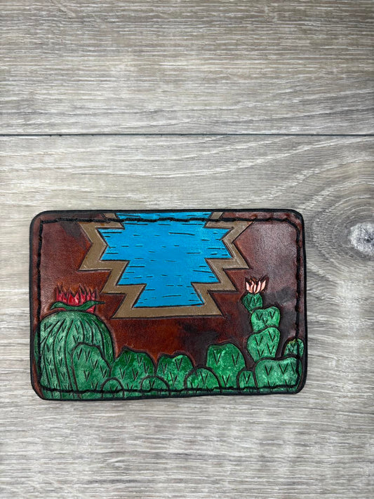 Minimalist Wallet - Tooled cactus