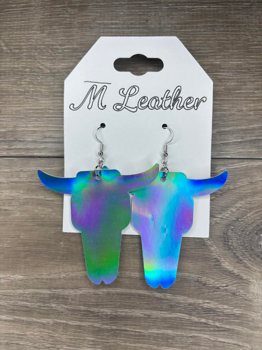 XL Steer head earrings