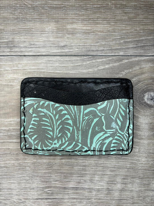Minimalist Wallet - Tooled Blue Roan Horse