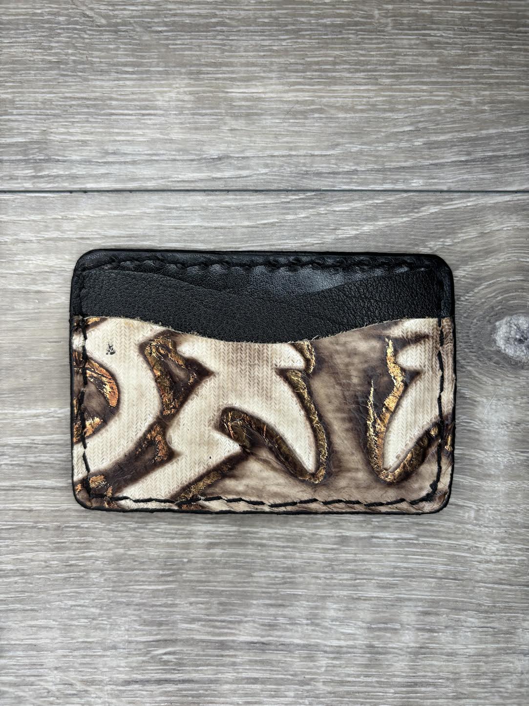 Minimalist Wallet - Tooled Palomino Horse