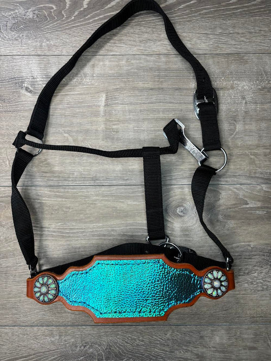 Premier transition bronc halter with opal conchos
