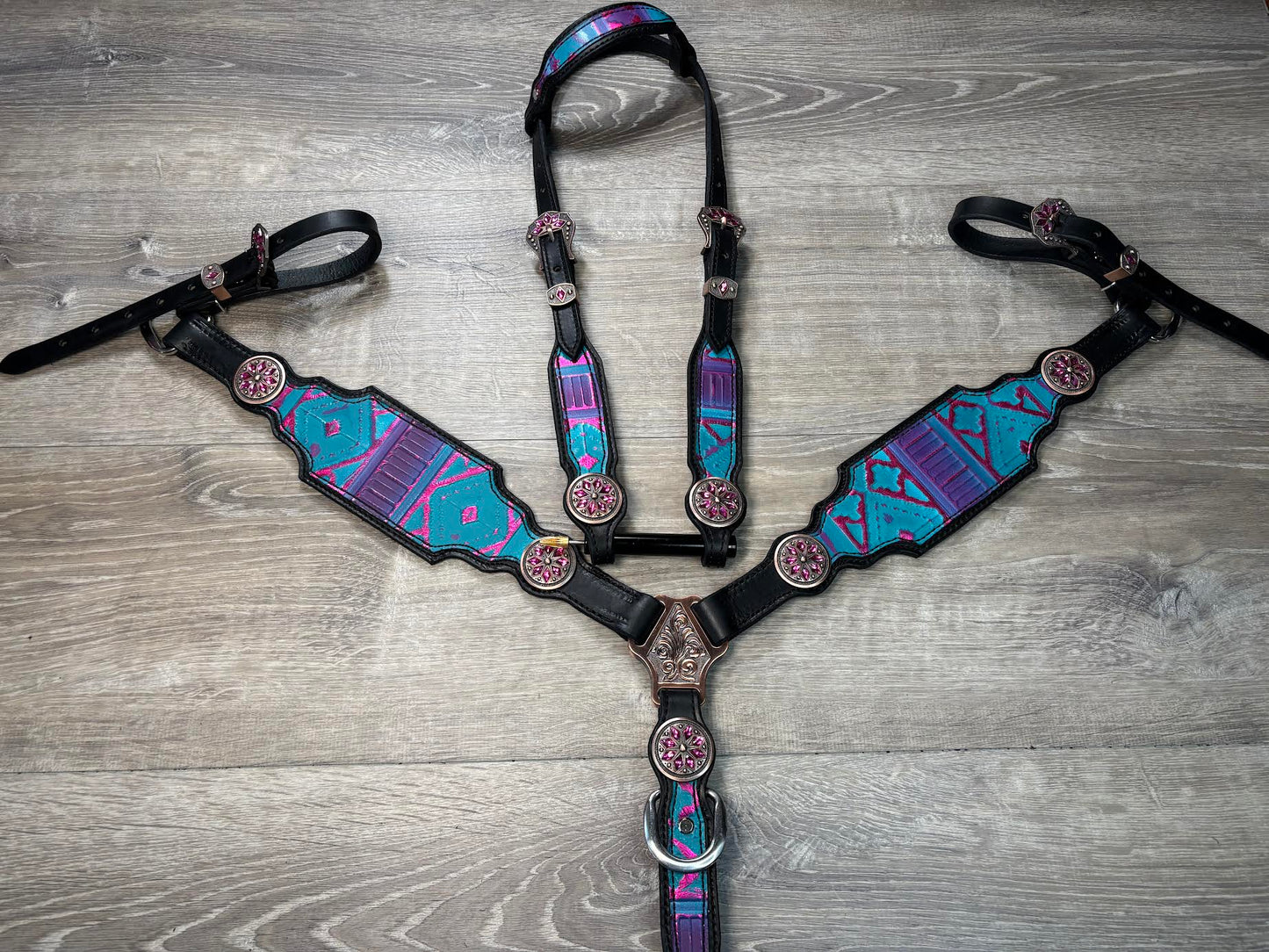 Rio Navajo headstall and breastcollar set