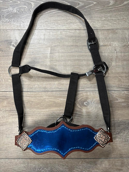 Regal metallic royal blue bronc halter