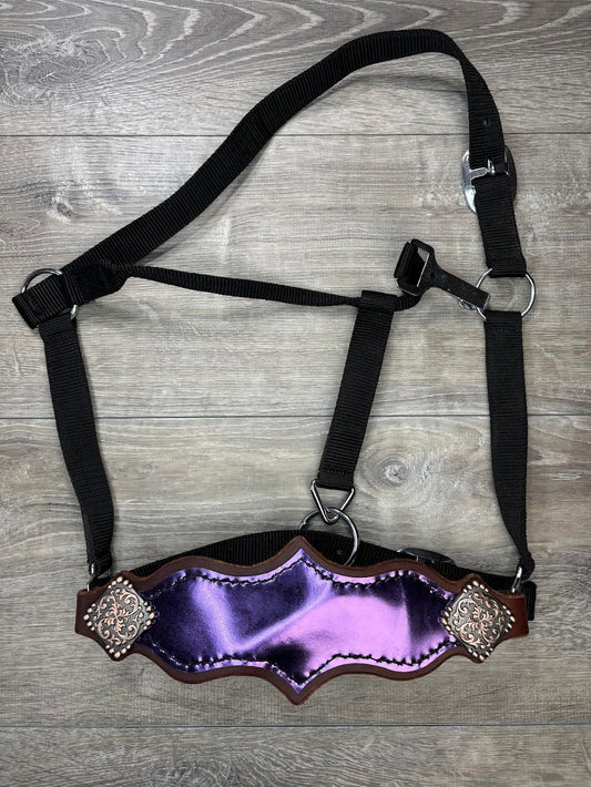 Regal metallic purple bronc halter