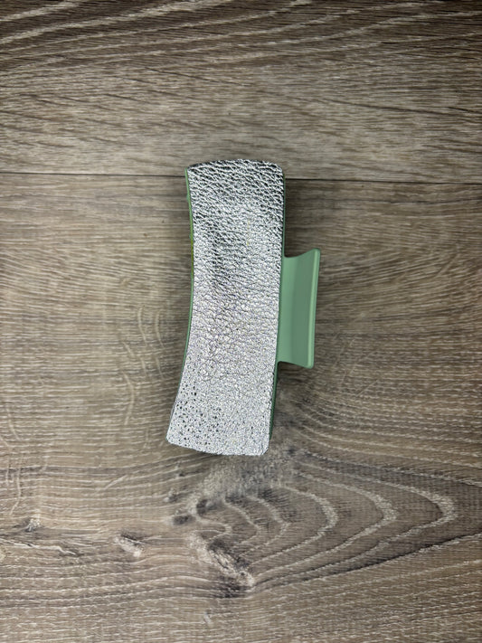 Claw clip metallic silver