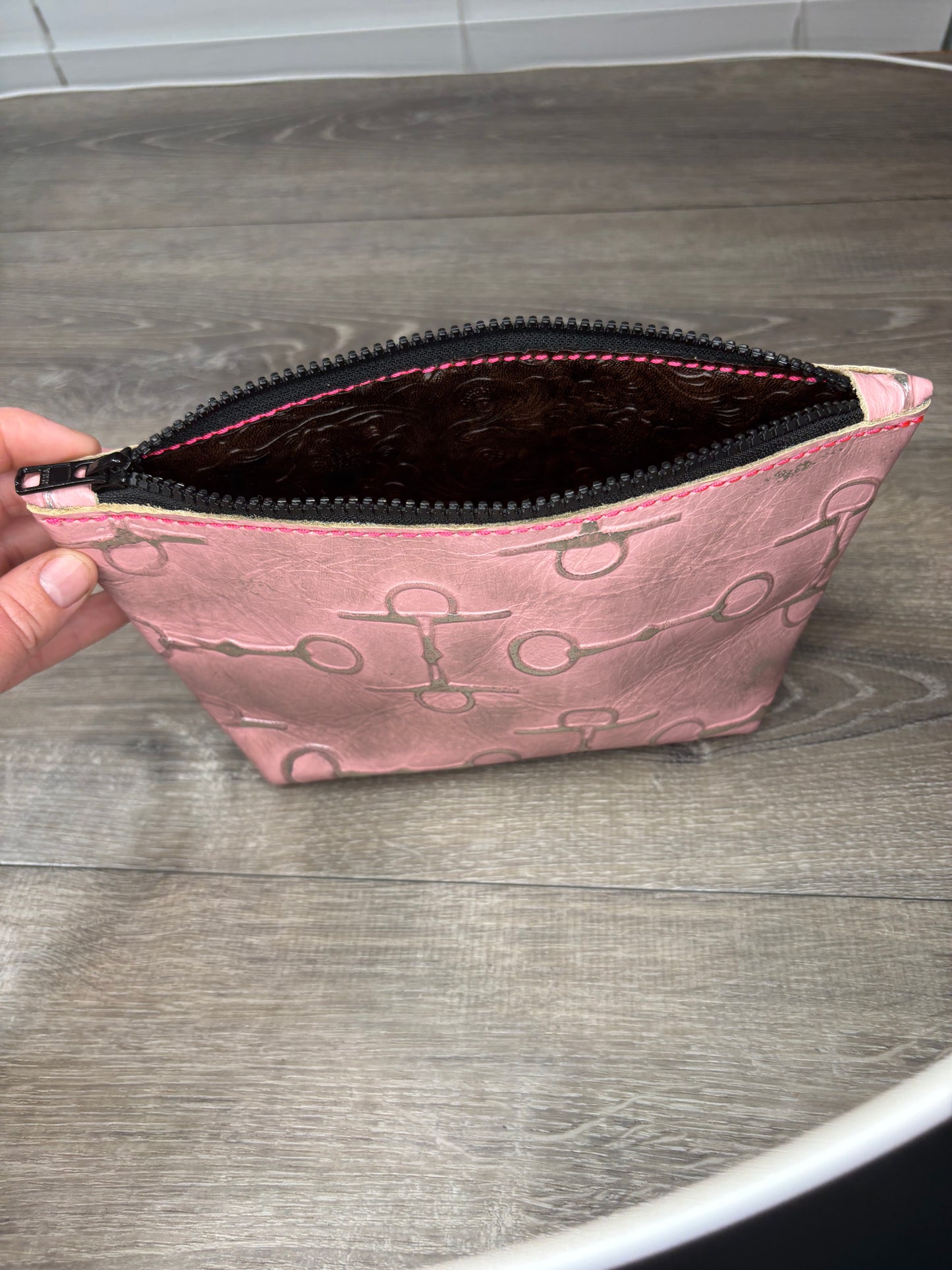 cosmetic bag pink bits