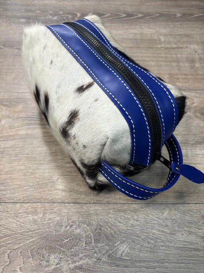 Travel Bag black and white hair on hide