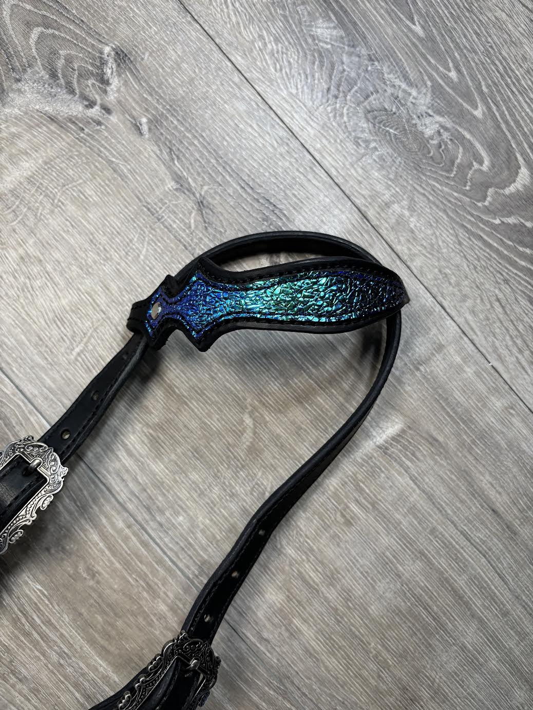 Shattered transition headstall and breastcollar set