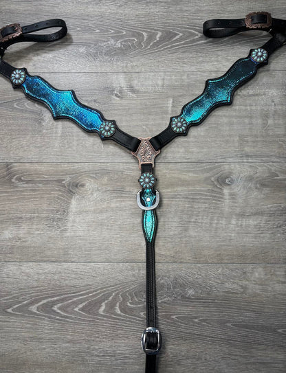 Transition headstall and breastcollar set