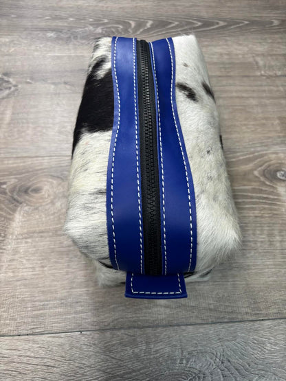 Travel Bag black and white hair on hide