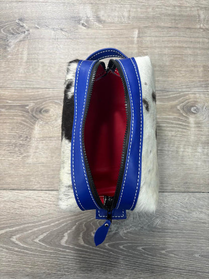 Travel Bag black and white hair on hide