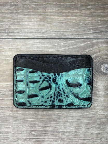 Minimalist Wallet - Tooled wood fence