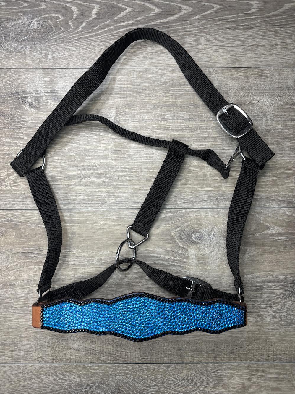 Scallop Shimmer Blue stone Bronc Halter