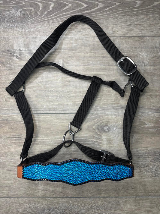 Scallop Shimmer Blue stone Bronc Halter