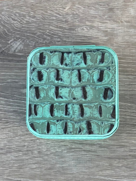 jewelry box with turquoise gator