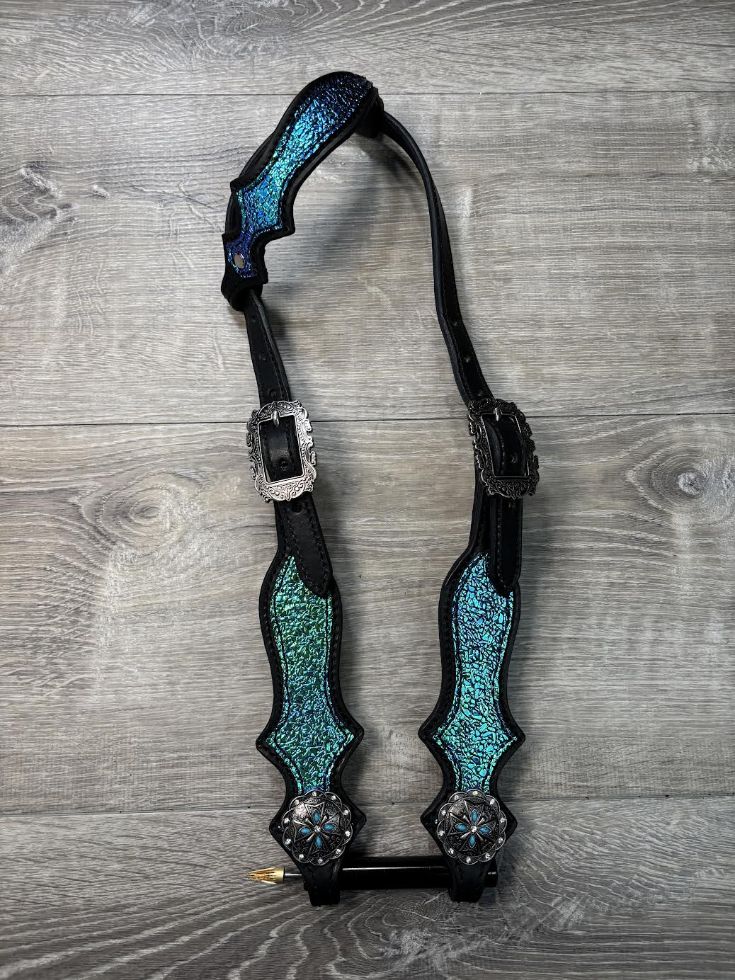 Shattered transition headstall and breastcollar set