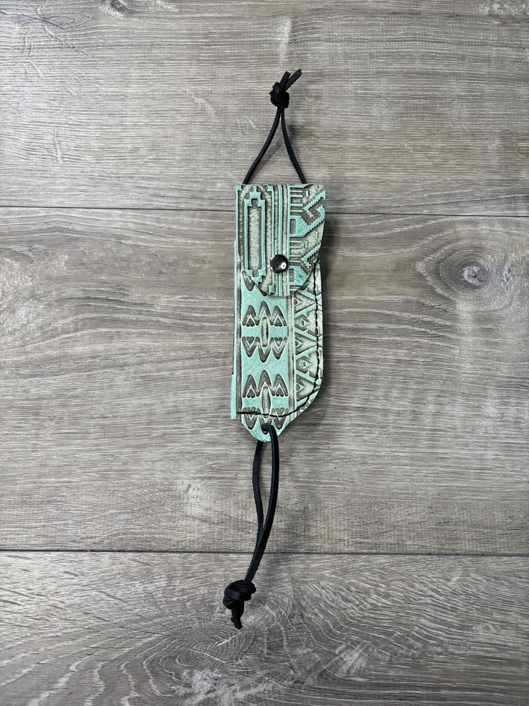 Turquoise and Grey Hoof Pick Holder