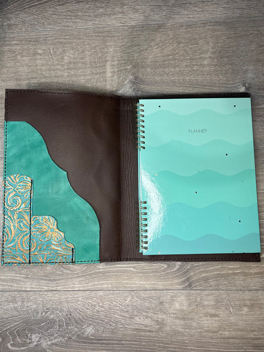 Teal and chocolate planner